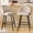 Light Flax, variant on CDCASA Counter Height Bar Stools with Back Sets of 2, 360°Swivel Upholstered Barstools with Metal Legs, 27" Seat Height Bar Stool for Kitchen Island, Light Flax