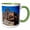 Green/White, variant on 3drose, Brooklyn Mine Road, Old Dale Mining District, Mojave Desert, Ca 1., 11oz Mug