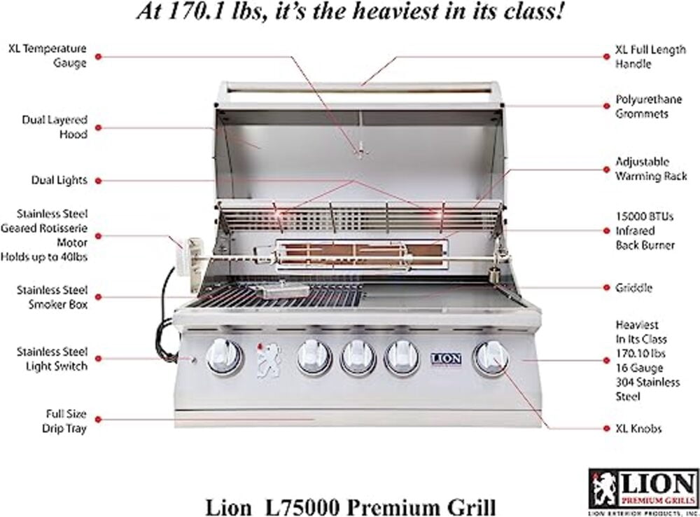 Lion Premium Grill 32” Natural Gas Grill | Lion-75623