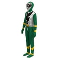 thumbnail image 4 of Power Rangers Cosplay Jumpsuit Fancy Dress Costume Halloween Party Playsuit Halloween Cosplay Bodysuit for Boys, Halloween Gifts for Super Hero Fans Green, 4 of 10