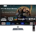 thumbnail image 1 of Restored KTC 32 Inch 4K Smart Monitor, Google System UHD (3840x 2160) Smart Monitor with Speakers, Netflix Licensed, Type-C 65W PD, WirelessDisplay, HDR, Hey Google Voice Remot, VESA Support, 1 of 9