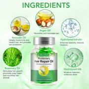 Aliver Hair Serum Capsule with Vitamin E, Rosemary Oil Capsule for Thin and Weak Hair, No Need to Rinse, Reduced Hair Loss and Damaged, Moisterize Dry Scalp (40P)