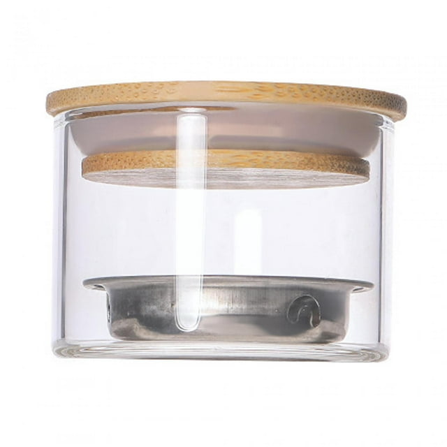 Taza de cristal para decoración de uñas, recipiente de cristal con tapa, minitazón con tapa, equipo de manicura, contenedor portavasos para lavado de