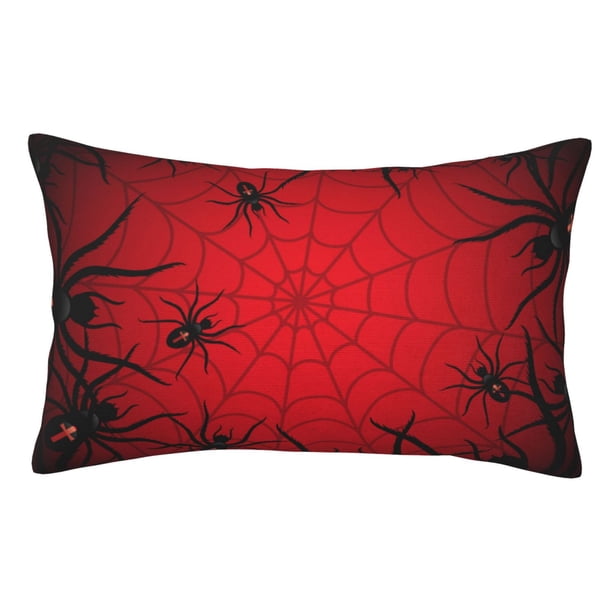 Fotbe Spiders On The Web And Space Funda de Almohada Decorativa Estilo Occidental, Lujo en Algodón, Fundas para Almohadas King, Cojín Estampado para Decoración del Hogar-16"x24"