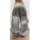 thumbnail image 3 of Pantalones vaqueros holgados negros lavados estilo hip hop Harajuku Y2K para mujer, estilo punk, gótico, estilo skate, de pierna ancha, ropa urbana unisex, 3 of 5