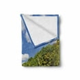 thumbnail image 2 of Lake Theme Soft Flannel Fleece Throw Blanket, Illustration of Docks in Ontario Canada Cottage Countryside Natural Feels, Cozy Plush for Indoor and Outdoor Use, 50" x 60", Multicolor, by Ambesonne, 2 of 6