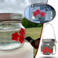 thumbnail image 3 of Paquete De 2 comederos para pájaros, comedero portátil para pájaros y flores colgante para exteriores, Compatible con jardín colgante para exteriores, 3 of 5