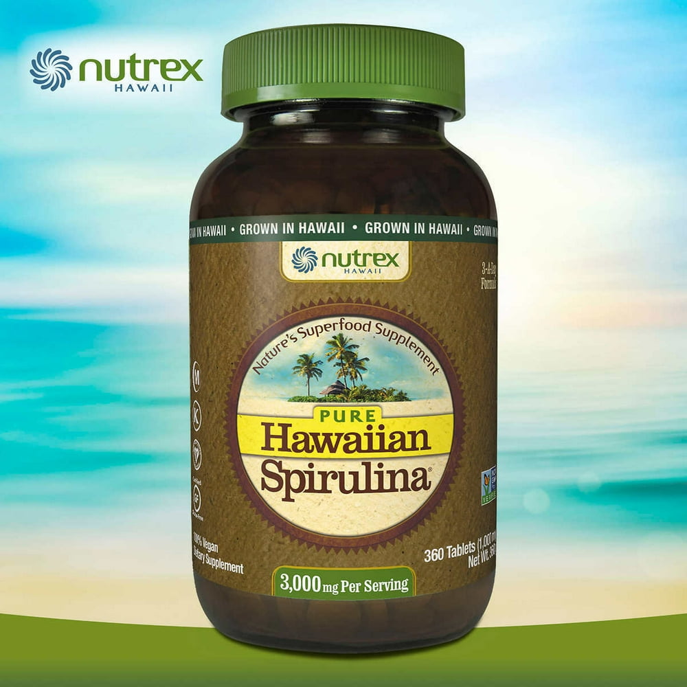Pure Hawaiian Spirulina 3000 mg., 360 Tablets (Exp 09/2020) NEW