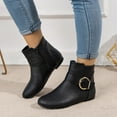 thumbnail image 5 of Mostsola Womens Ankle Boots Flat Chelsea Booties Fashion Round Toe Side Zipper Short Boots, 5 of 8