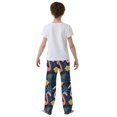 thumbnail image 4 of FORMRS Boys Pajama Pants with Pockets Size 13-14Y Kids Lounge Sleep Bottoms, Floral Flamingo, 4 of 8