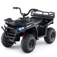 thumbnail image 1 of Costway 24V Kids Ride on Electric ATV Car Toy with Spring Suspension & LED Lights USB Black, 1 of 10