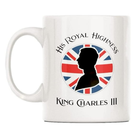 King Charles III Mug | United Kingdom King Charles III Mug 2022 | White Funny Sarcasm Coffee Cup  Gifts for Kids & Adults  God Save The King  11OZ