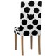 thumbnail image 2 of Funda protectora ABPHQTO para silla con diseño de lunares grandes y caras de gato Juego de 1, 2 of 4