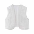 thumbnail image 2 of Aueoeo Women Open Front Crop Vests Ethnic Style Vintage Embroidered Floral Vests Top Sleeveless Boho Waistcoat Jacket, 2 of 3