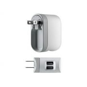 Belkin Dual Rotating Charger - Power adapter - 2 output connectors (2 x USB) - on cable: 30-pin Apple, mini-USB, mini-jack - for Apple iPhone/iPod