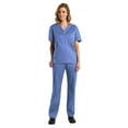 thumbnail image 1 of Maevn Red Panda Unisex V-Neck Scrub Top & Unisex Basic Scrub Pant Set, 1 of 2
