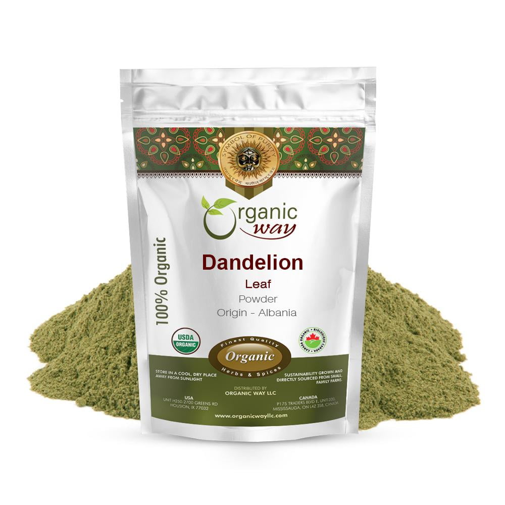 Organic Way Dandelion Leaf Powder (Taraxacum Officinale) - European ...