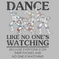 thumbnail image 2 of Men's Teenage Mutant Ninja Turtles Distressed Dance Like No One's Watching Graphic Tee Silver Small, 2 of 4
