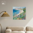 thumbnail image 3 of Vibrant Beach II Colorful Coastal Canvas Wall Art by Art Remedy, White Floater Frame, 30"x30", 3 of 7