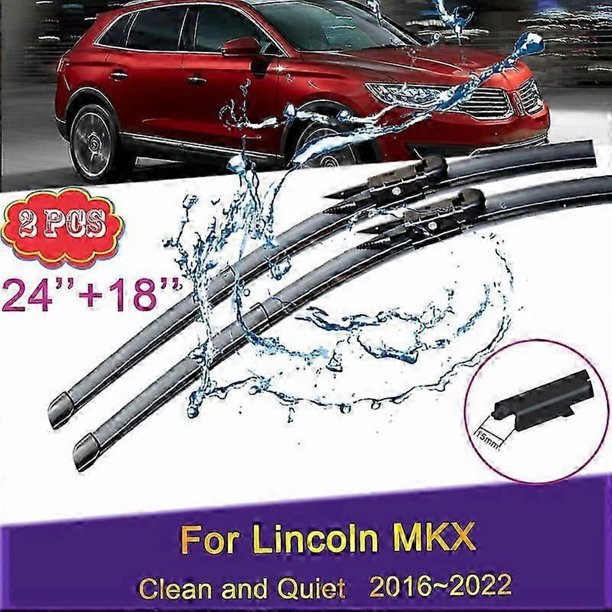 Car Wiper Blades for Lincoln MKX 2016 2017 2018 2019 2021 2022 Front Windshield Frameless Durable Rubber Snow Shaving Accessorie