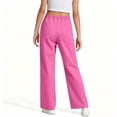 thumbnail image 4 of Uniform Pants for Boys Elastic Waist Straight Leg Pink School Pants School Clothes Size 5-14 Years, 4 of 6