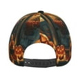 thumbnail image 4 of Baseball Cap, Halloween Vintage Glowing Pumpkin (2) Trucker Hats Women Dad Hat for Workouts - Baseball hat Adjustable Size, 4 of 7