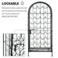 thumbnail image 3 of HOMCOM 35 Bottle Wrought Iron Wine Rack Cabinet with Lock,  Black, 3 of 8