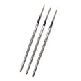 thumbnail image 4 of AIT Art Select Round Detail Paint Brushes, Size 10/0, Pack of 3, Pure Russian Red Sable, Handmade in Germany for Crafting Exquisite Details Using Oil, Acrylic, or Watercolors, 4 of 4