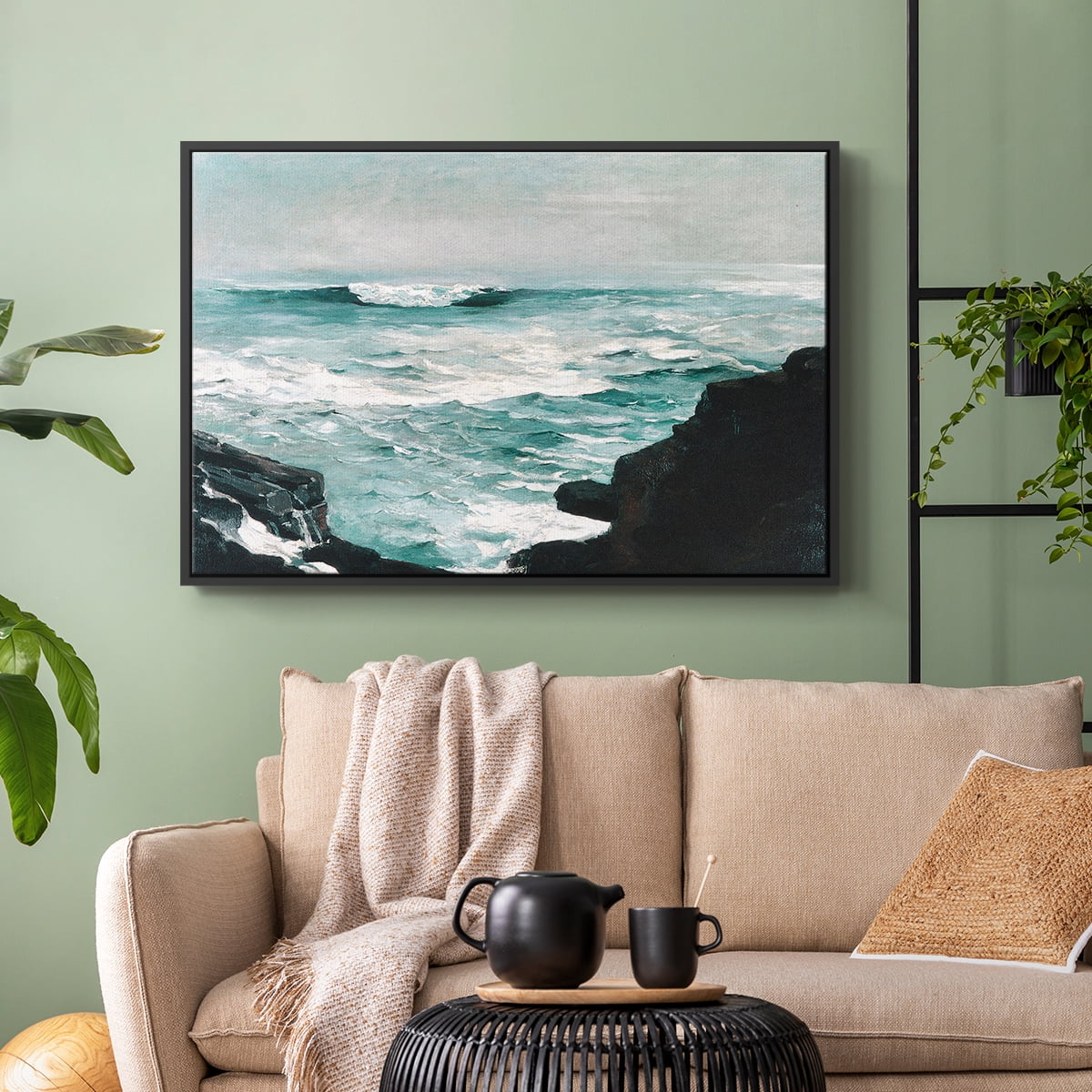 Vintage Landscape-CXXXVIII By Wexford Home Framed in Black Wood Gallery Wrapped Canvas 17 in. x 25 in.