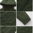 thumbnail image 6 of UTSJKR Women's Lightweight Waterproof Rain Jacket Long Sleeve Hooded Windbreaker Outdoor Coat Zip Up Rainwear Packable Outwear Army Green M, 6 of 8