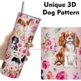 thumbnail image 2 of Cavalier King Charles Spaniel Tumbler Cavalier King Charles Spaniel Gifts 20 OZ 3D-Printed Insulated Cup Dog Lover Gift Travel Mug with Dogs Patterns and Vintage Florals(One Tumbler Included), 2 of 6