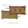 thumbnail image 3 of VHC Brands Stratton Primitive King Sham Tan Appliqued Cotton Star Hand Quilted Rectangle Bedroom Decor, 3 of 5