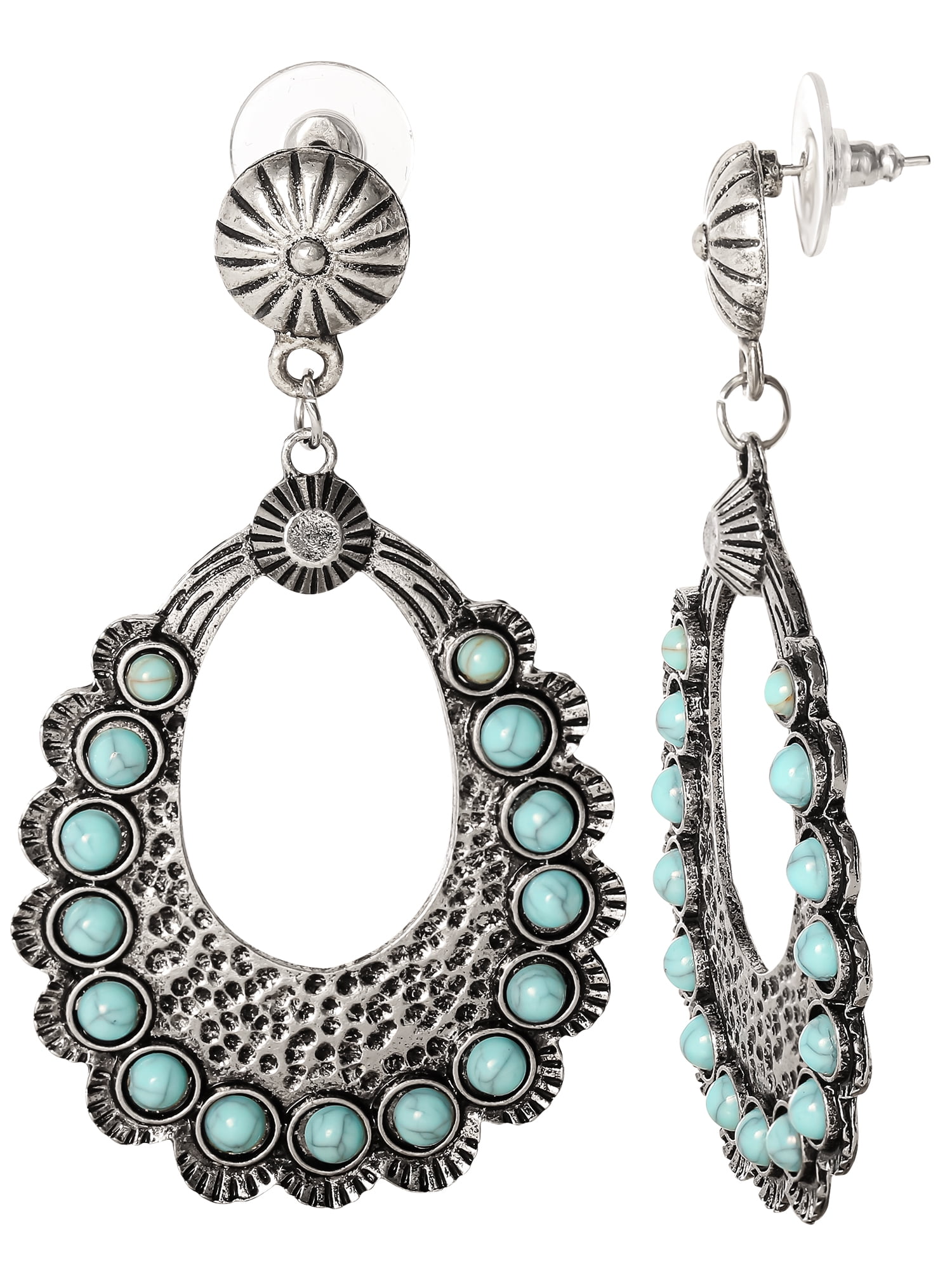 Jessica Simpson Turquoise Stone Drop Earring
