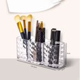 thumbnail image 3 of Caja de almacenamiento para brochas de maquillaje, estuche acrílico con patrón de diamante, organizador de mesa, 3 of 5