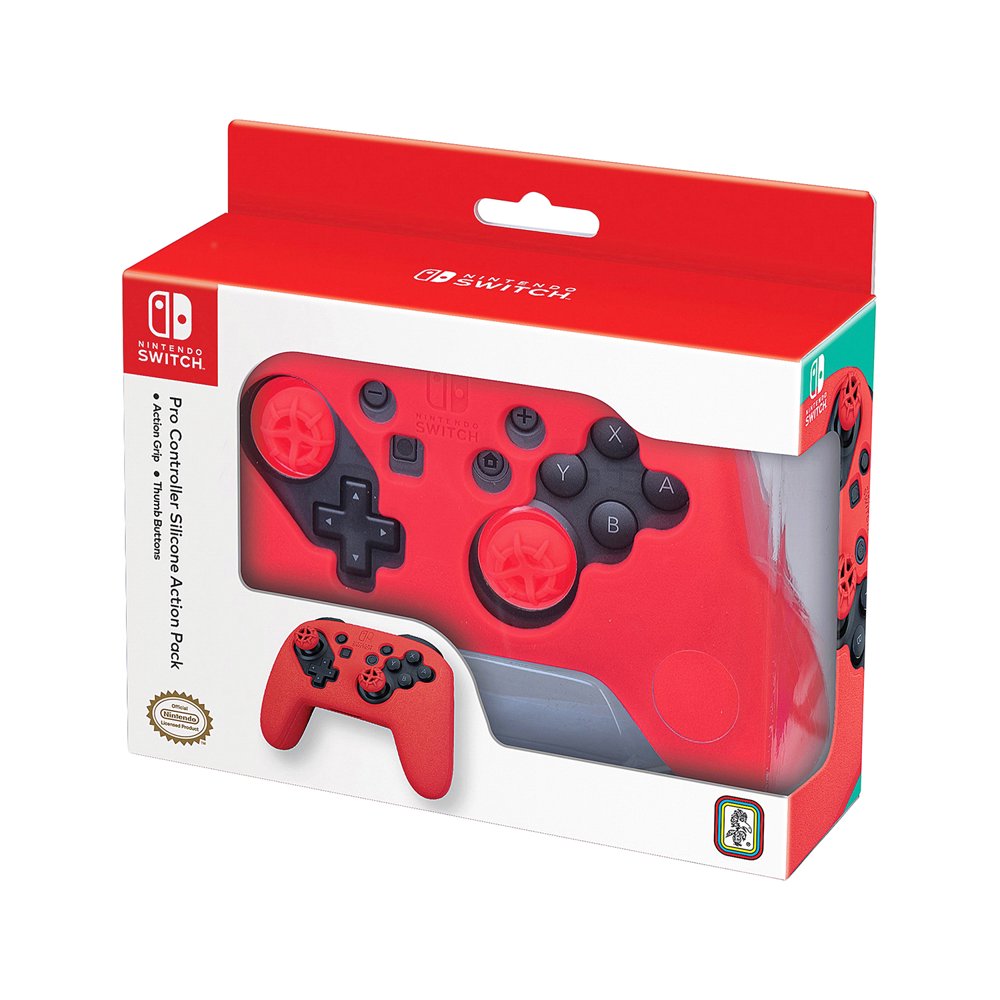 Nintendo Switch Pro Controller Silicone Action Pack (Red), , 663293109647