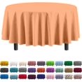 thumbnail image 1 of Exquisite 12-pack Premium Plastic 84-inch Round Tablecloth, Peach, 1 of 5