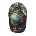 thumbnail image 2 of Kdxio Unisex Owl Globe Sculpture Pattern Baseball Cap Unisex Washed Classic Adjustable Hat, 2 of 5