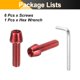 thumbnail image 3 of Uxcell 6pcs Tornillos de Caliper de Freno de Disco de Bicicleta M5x18mm MTB con Llave Hexagonal de 4mm Rojo, 3 of 7