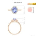 thumbnail image 4 of ANGARA Natural 1.25 ct Tanzanite Engagement Ring with Floral Diamond Halo in 14K Rose Gold for Women (Size-8x6mm) | December Birthstone, Anniversary, Jewelry Gift for Women | Natural Tanzanite Ring, 4 of 8