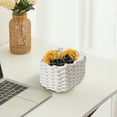 thumbnail image 5 of Rope Desktop Storage Basket – Foldable Organizer for Keys, Remotes & Cosmetics – Soft Fabric Bin for Bedroom, Bathroom, Office, Keeps Small Items Tidy & Accessible, 5 of 6