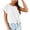 White, variant on Workout Tops Woman Summer Yoga Athletic Shirts Cap Sleeve Tie Bow Loose Fit Gym Muscle Shirt