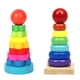 thumbnail image 2 of Anillos Apilables De Madera Para Niños, Apilador De Formas Geométricas De Arcoíris, Juguetes De Aprendizaje Para Niños, Rompecabezas De Construcción, Juego Educativo, 2 of 7