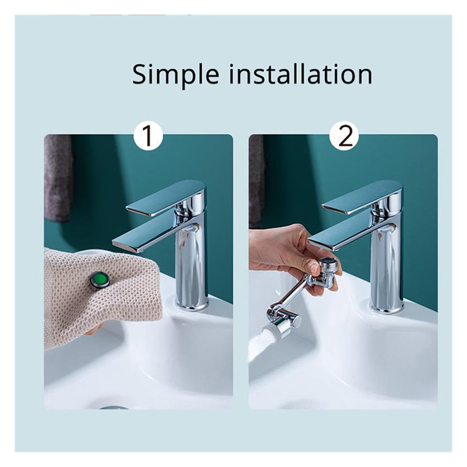 Universal Extension Faucet Splash Spray Head 1080 Degree Rotating Washbasin Tap Splash Aerator Robot Faucet Arm Filter Faucets ,Water Saving