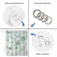 thumbnail image 5 of Green Botanical Waterproof Fabric Shower Curtain,Watercolor Spring Floral Summer Waterproof Fabric Shower Curtain for Bathroom Curtains Bathtubs Hotel Shower Curtains with 12 Hooks Extra Long 72x84, 5 of 8
