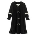 thumbnail image 6 of hotojiny Fleece Nightgowns for Women Cute Ruffle Hem Fleece Nightdress Lantern Long Sleeve Flowy Sleepwear Cozy Loungewear, 6 of 7
