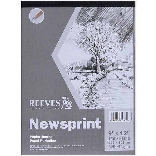 Reeves Newsprint Paper Pad, 150 Sheets, 32 lb