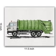 thumbnail image 2 of Garbage Truck Canvas Wall Art Watercolor Transportation Vehicles Garbage Truck Canvas Painting Prints for Home Boys Bedroom Nursery Wall Decor Framed Artwork Gifts(12x15 Inch), 2 of 6