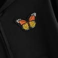 thumbnail image 6 of VEKDONE Junior Sweatshirt Graphic Crop Sweatshirts for Women Zip Up Long Sleeve Hoodies Jacket Fall Fashion Butterfly Embroidery Pullover Blouse Black,S, 6 of 8