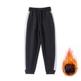 thumbnail image 6 of CAICJ98 Boys Girls Joggers Baggy Fleece Lined Pants High Waisted Athletic Pants for Running Winter Warm Casual Sweatpants Boys Girls (Black,12-14 Years), 6 of 7