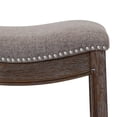 thumbnail image 7 of New Ridge Home Goods Sadie 31 in. Saddle Upholstered Barstool - Natural / Cream, 7 of 7